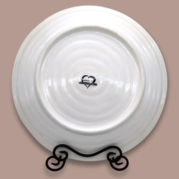 CERAMICA CUORE Made In Italy 15.5 in. Round Hand Painted Platter - Picture 2 of 6